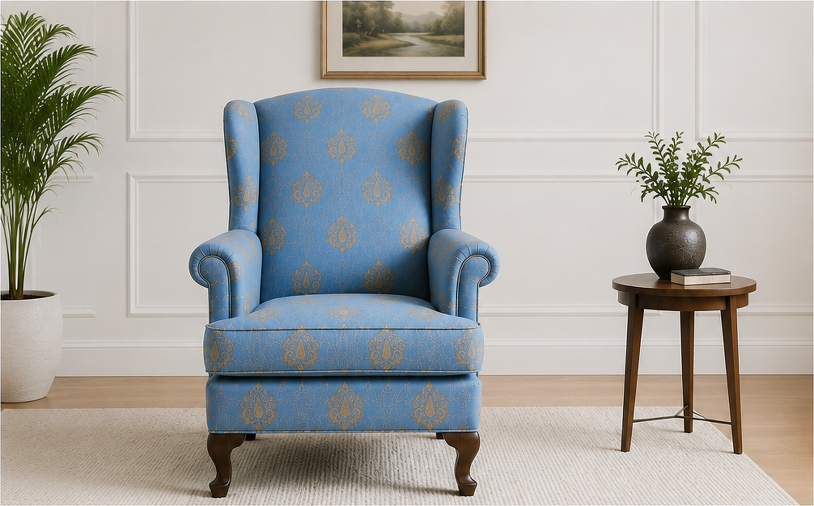 Classic Wingback Lounge Chair