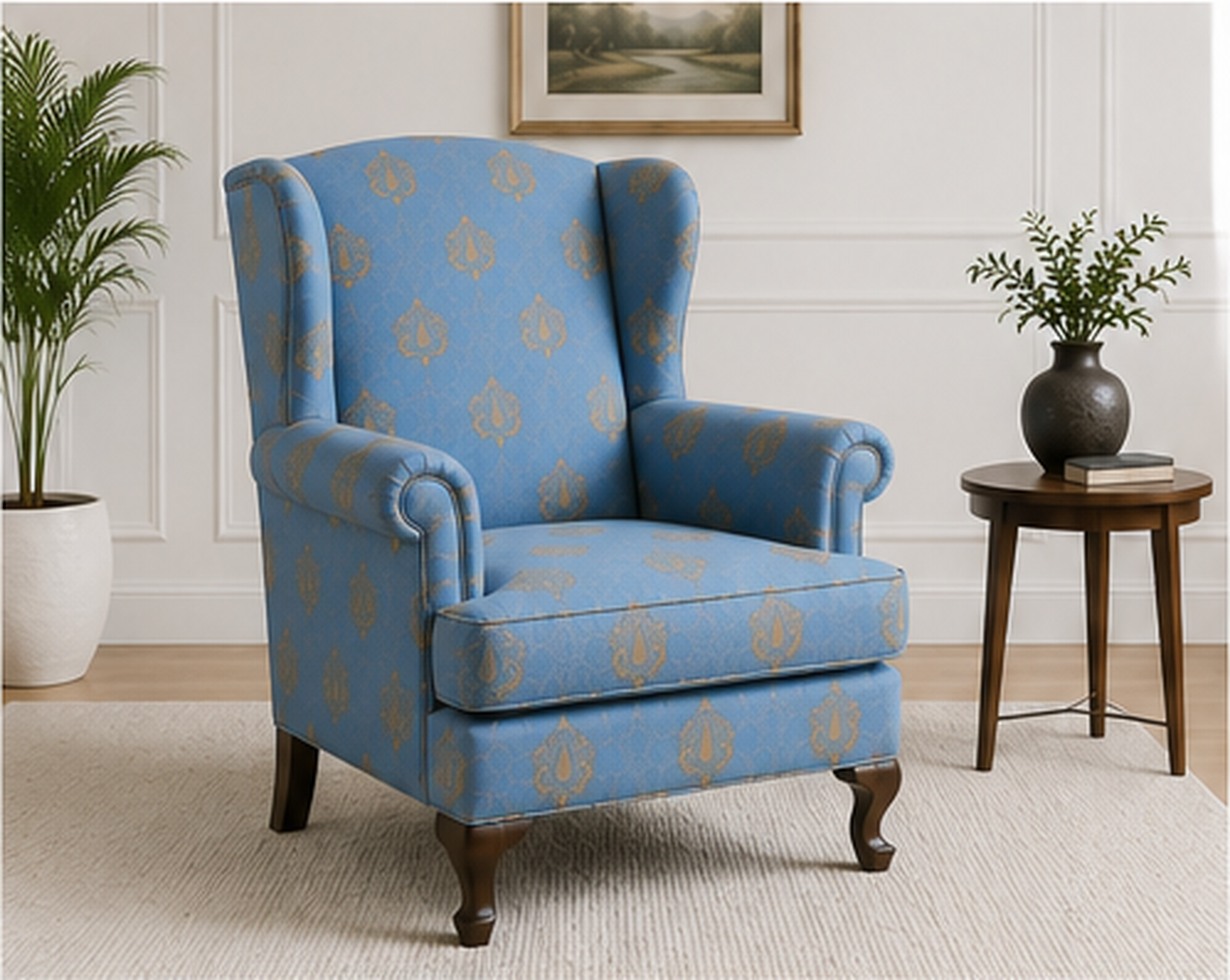 Classic Wingback Lounge Chair