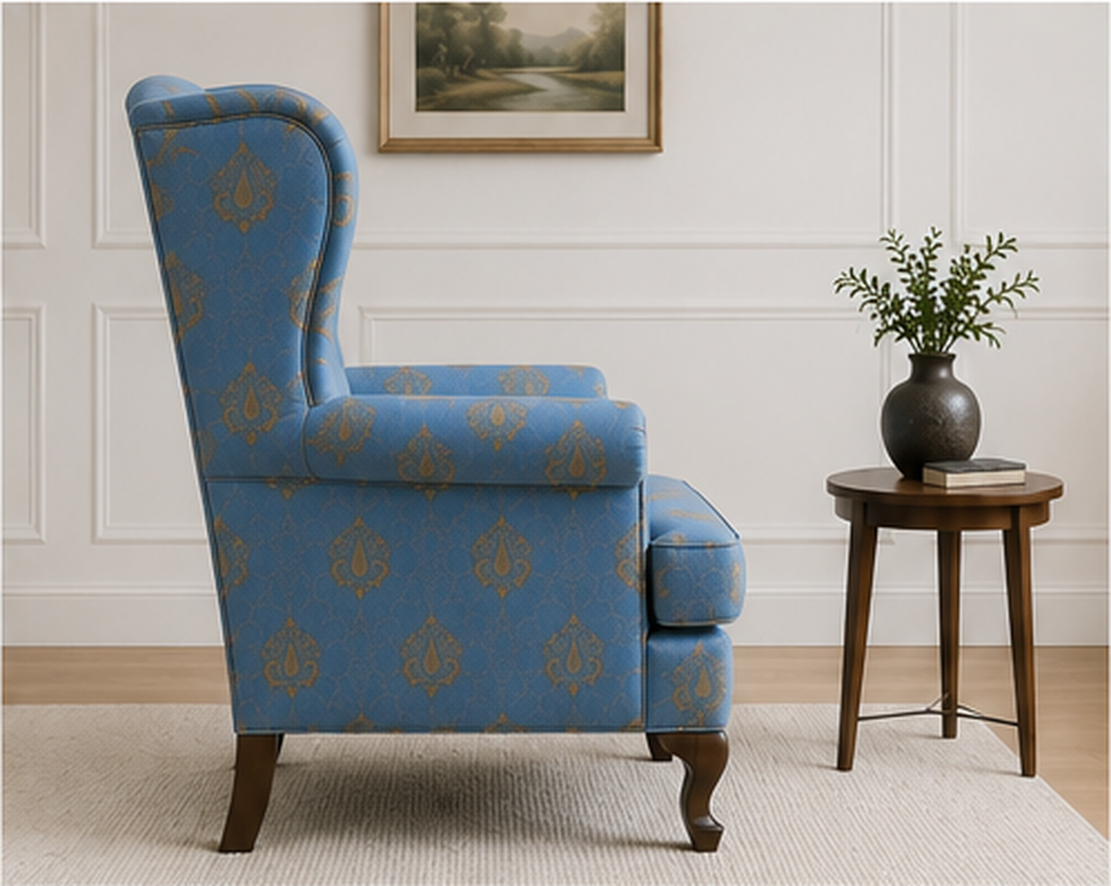 Classic Wingback Lounge Chair
