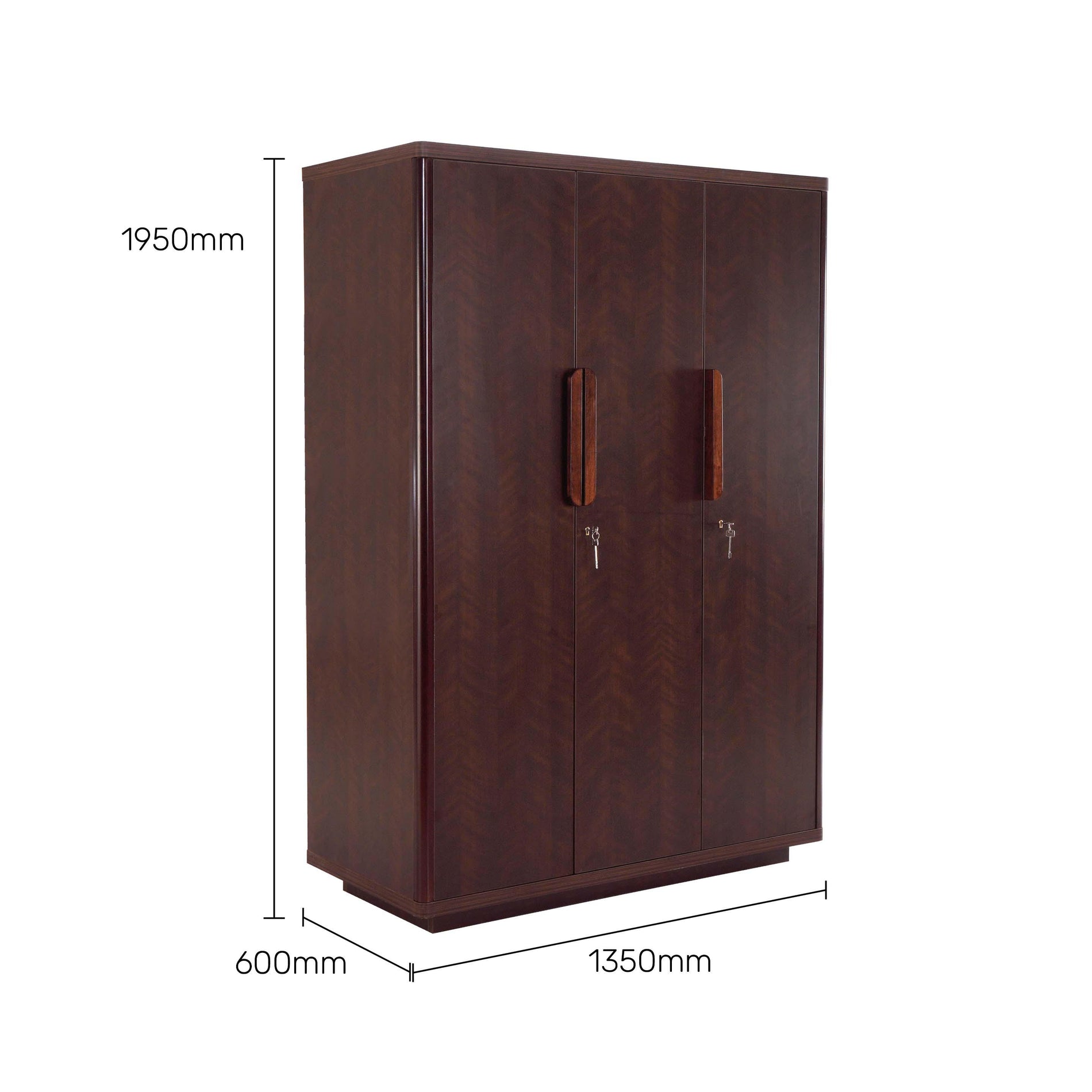 The Verve 3-Door Wardrobe in Omaha Cherry