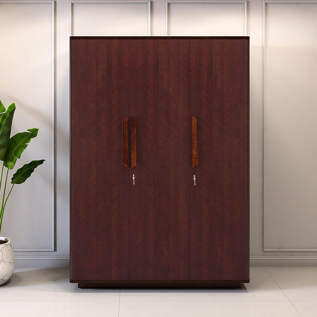 The Verve 3-Door Wardrobe in Omaha Cherry