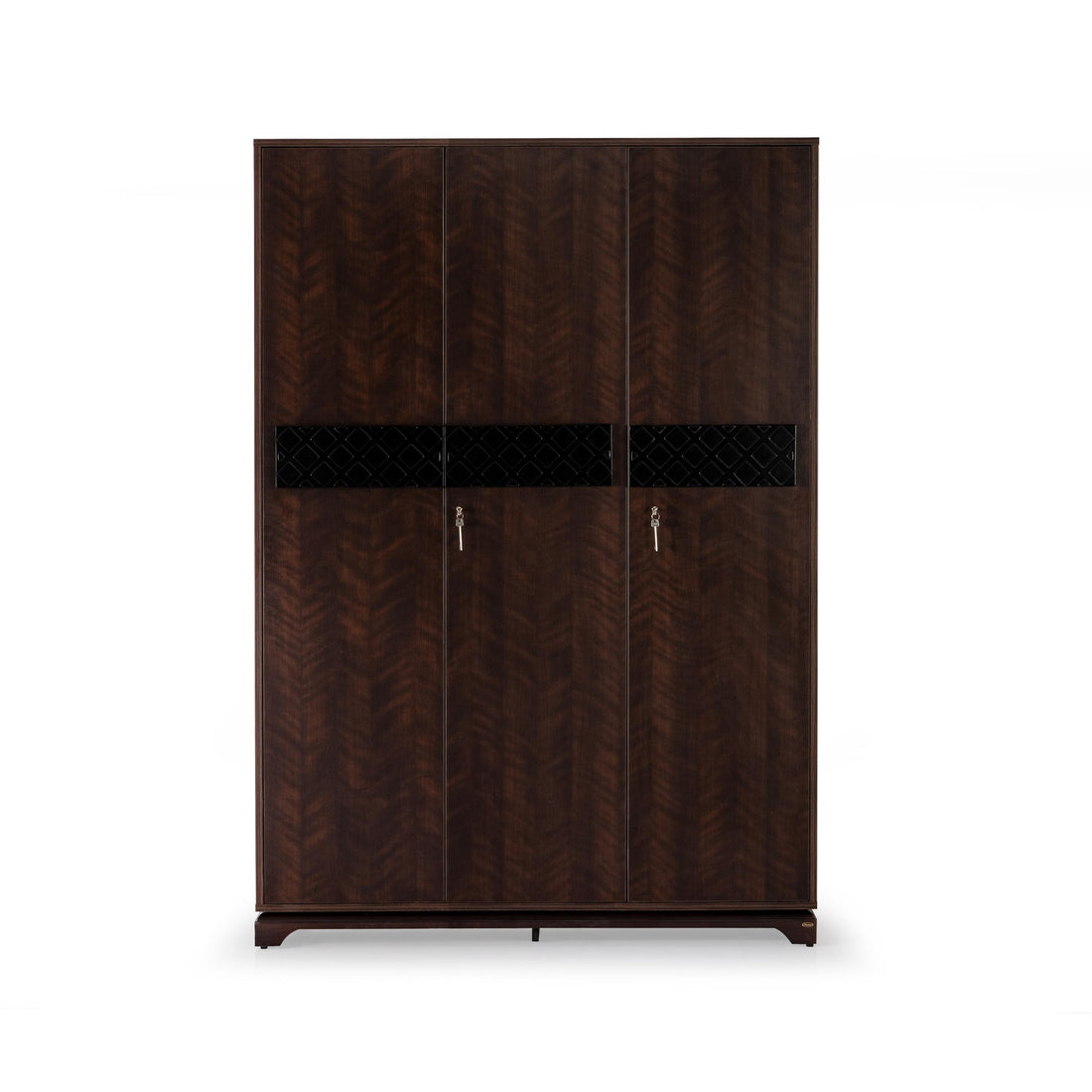 The Lattice 3-Door Wardrobe in Omaha Cherry