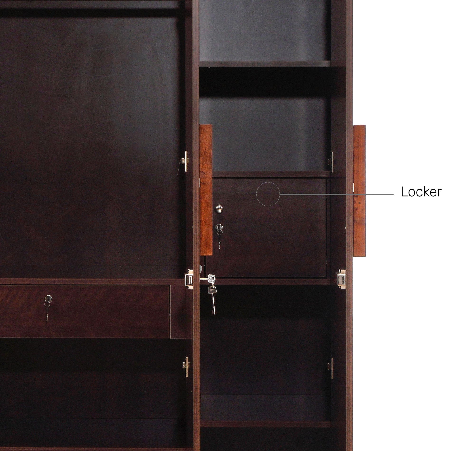 The Verve 3-Door Wardrobe in Omaha Cherry