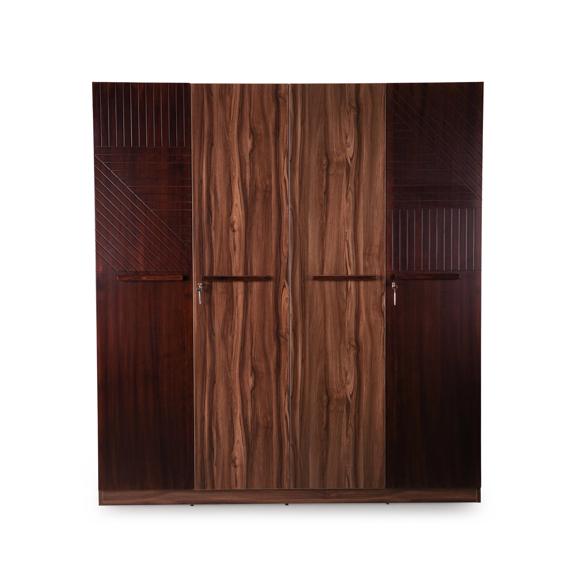 The Roma 4-Door Wardrobe in Walnut Veneer