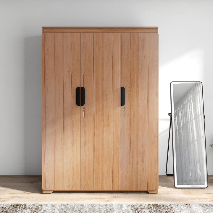 The Vienta 3-Door Wardrobe in Brentwood Oak