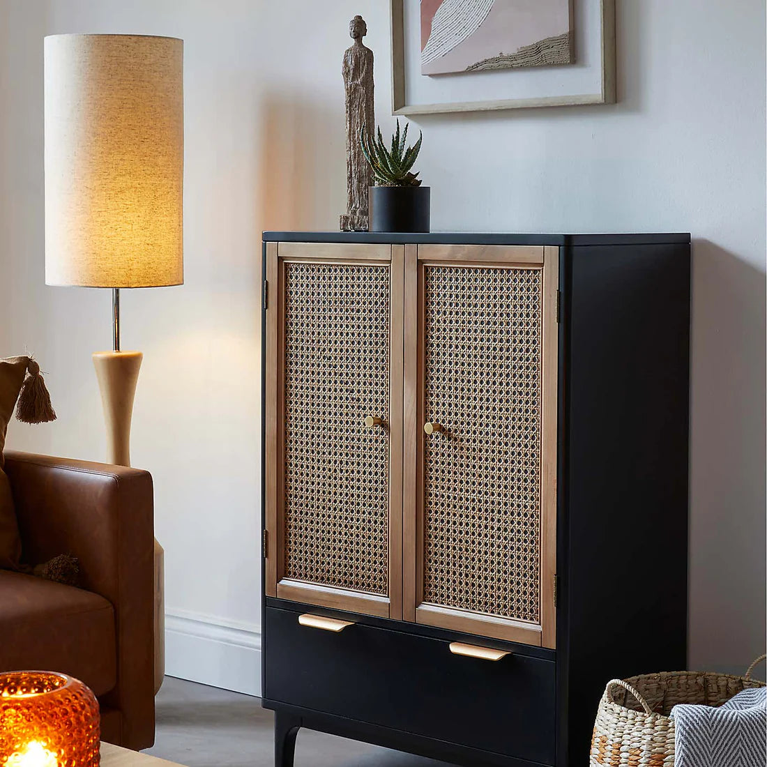Aura Rattan Two Door Cabinet