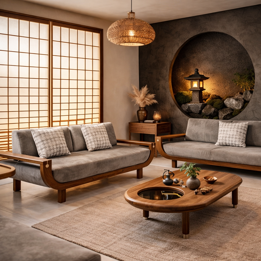 Century Custom Wooden Upholstered Sofa