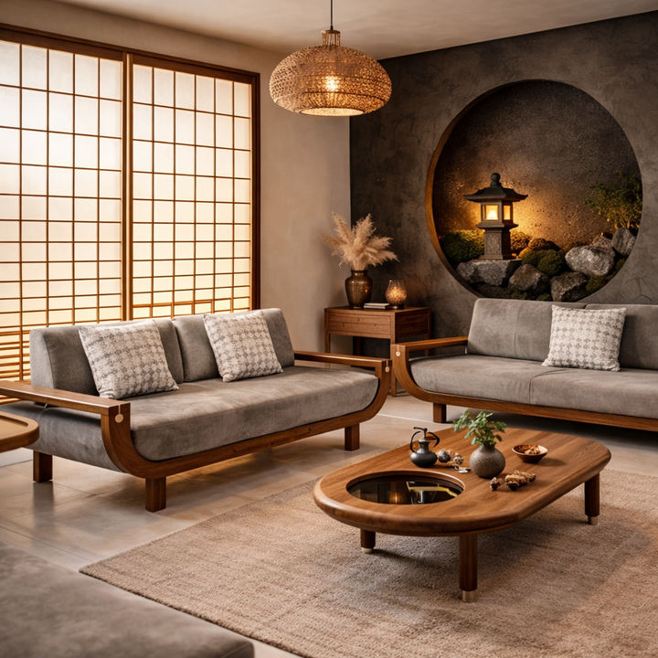 Century Custom Wooden Upholstered Sofa