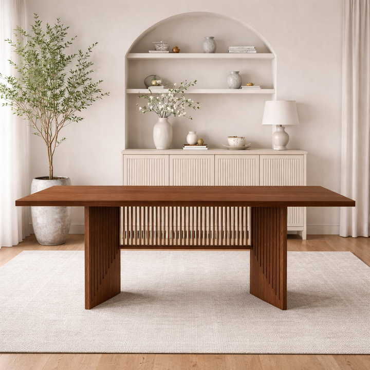 Rida Wooden Dining Table Set with chairs