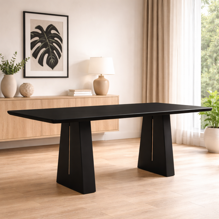 Zen Wooden Dining Table Set with chairs