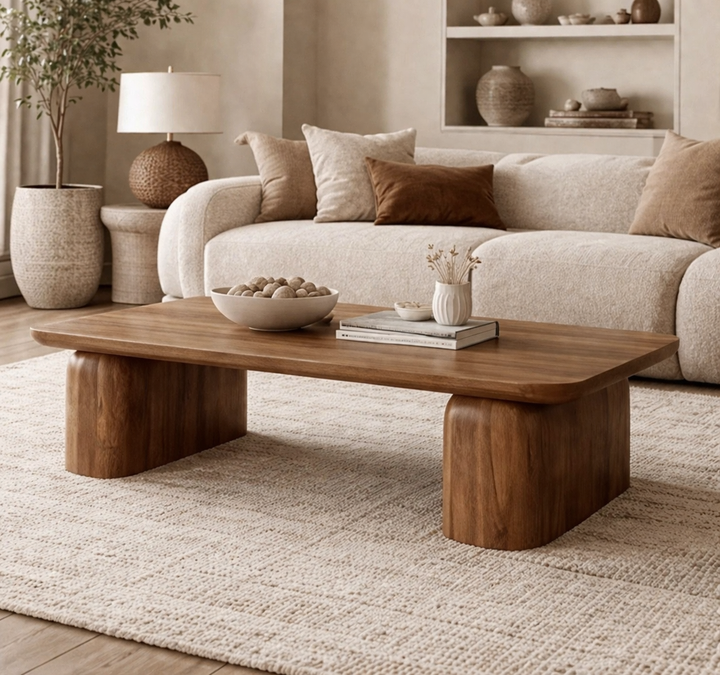 Jive Rectangular Top Solid Wood Center Table