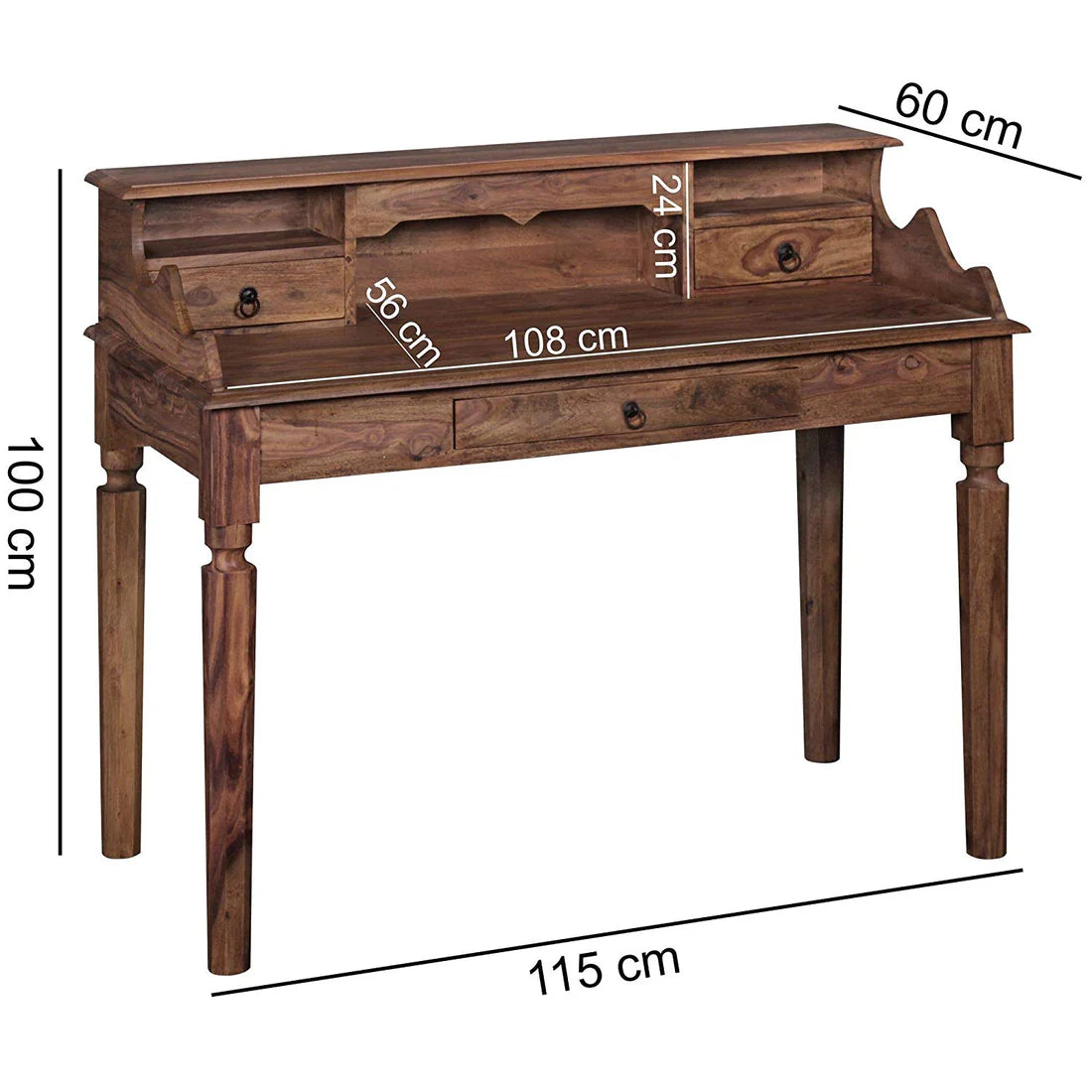 Jaipur Solid Wood Study Table With Three Drawers