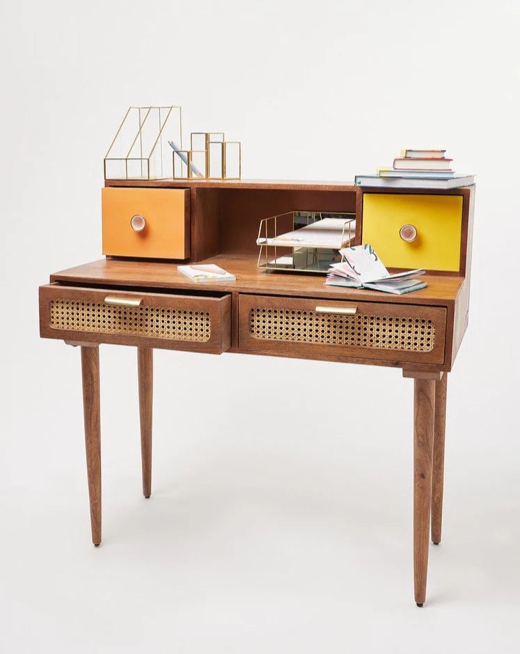 Rattan Study Desk
