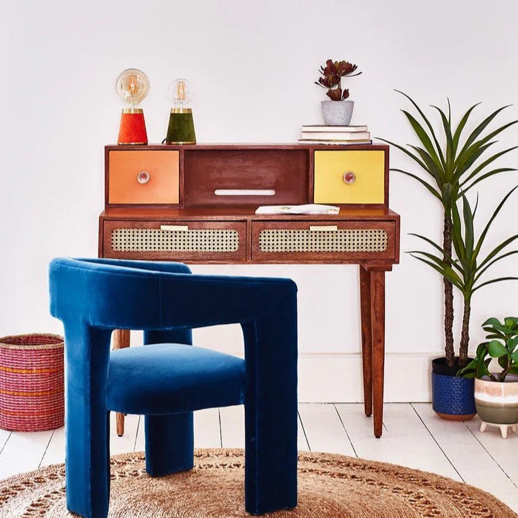 Rattan Study Desk