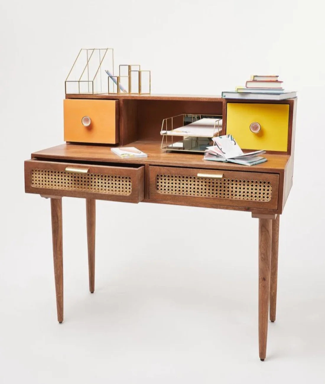 Rattan Study Desk