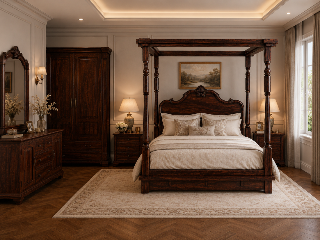 Heritage Canopy Storage Bed