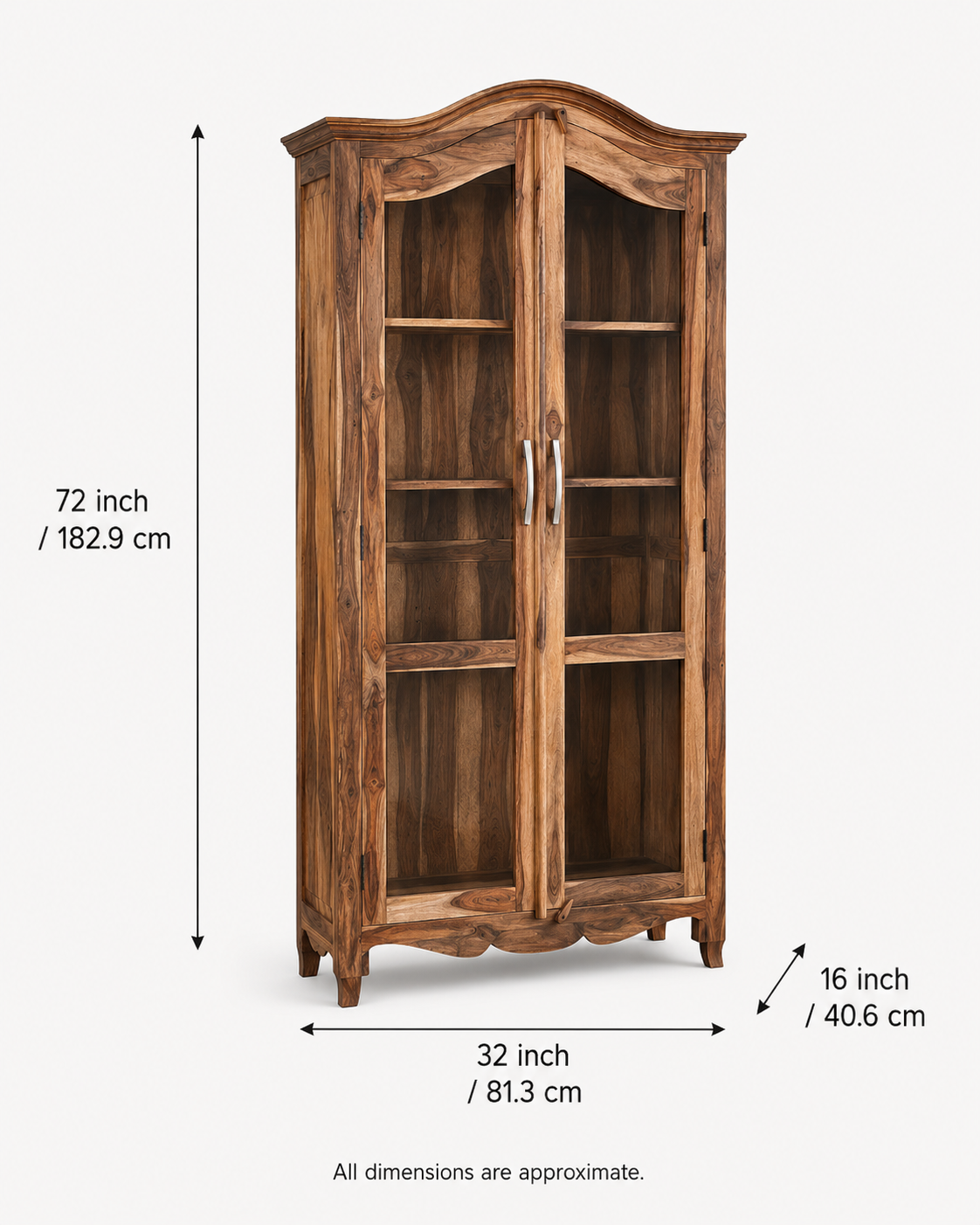 Classic Solid Wood Display Cabinet
