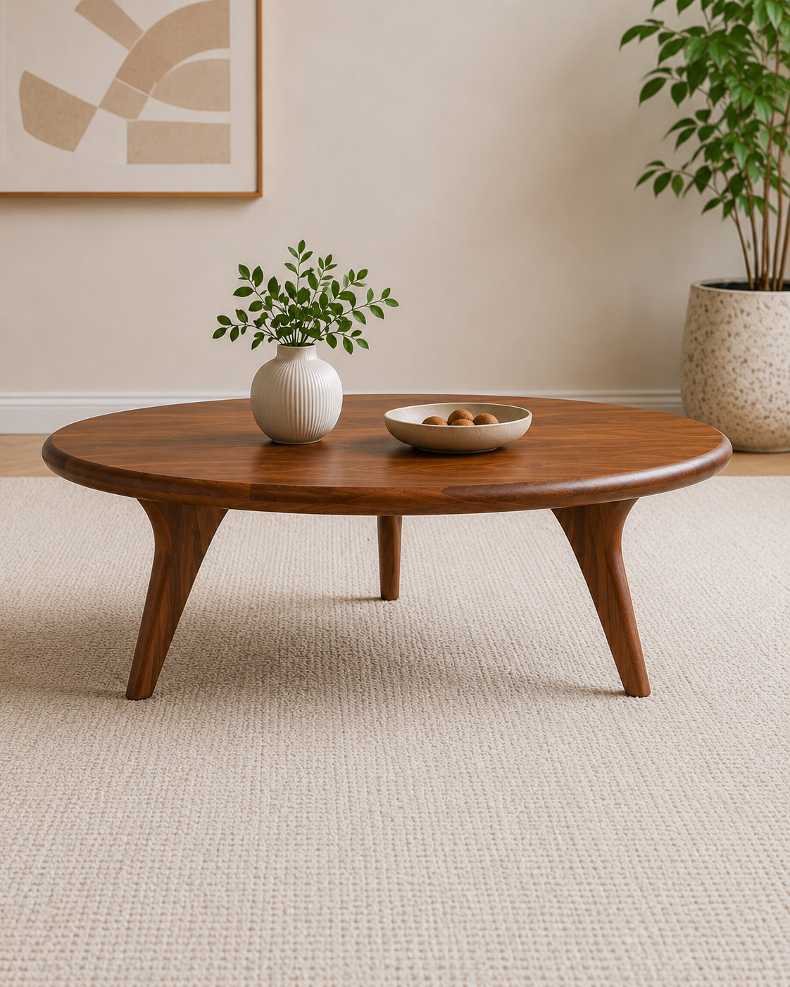 Solis Round Solid Wood Coffee Table
