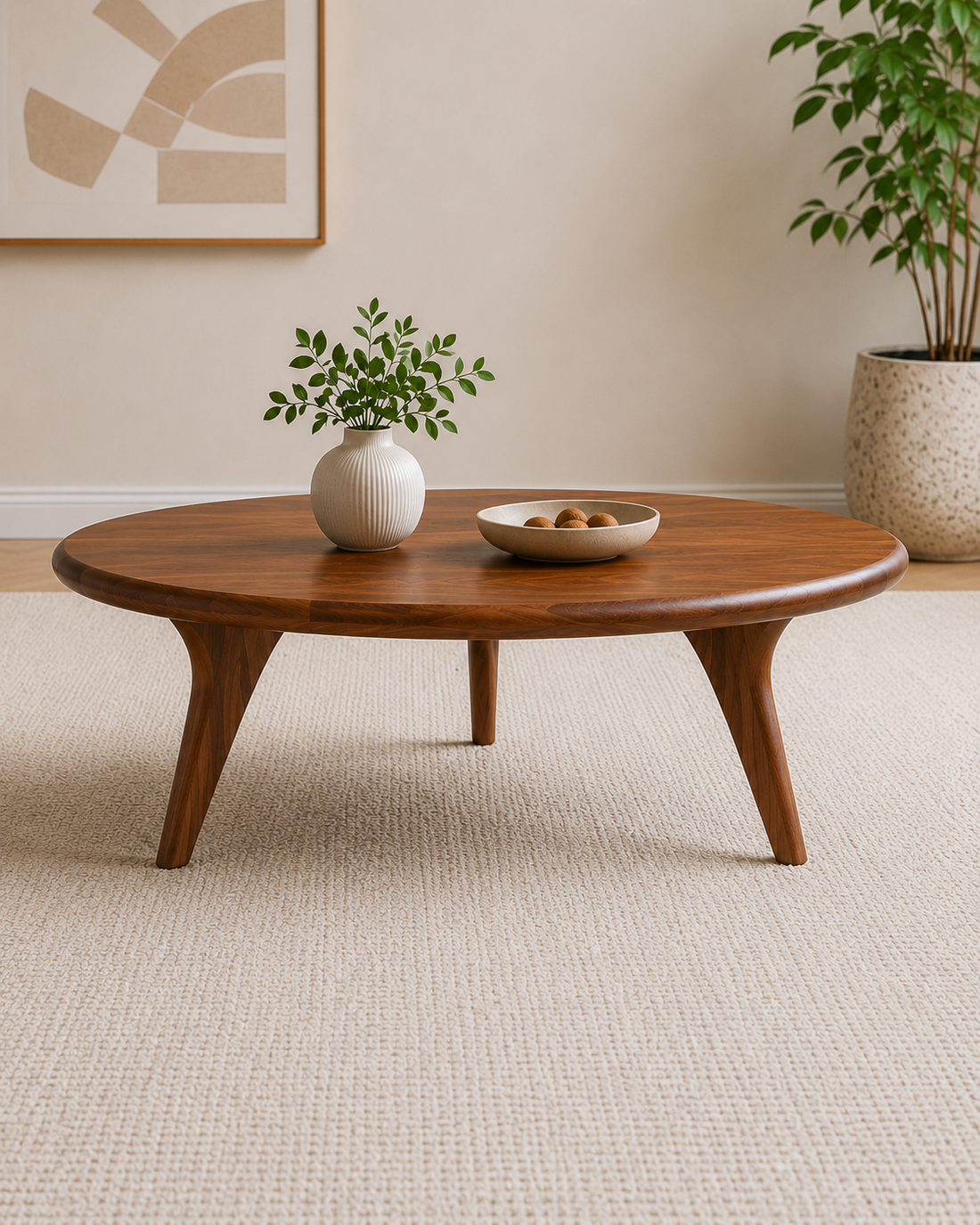 Solis Round Solid Wood Coffee Table