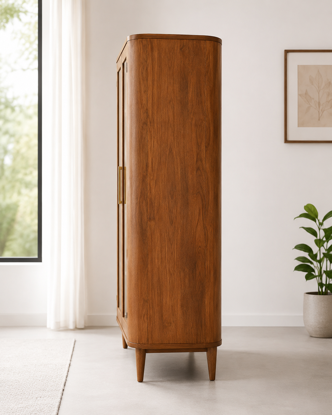 Aurelia Solid Wood Glass Display Crockery Cabinet