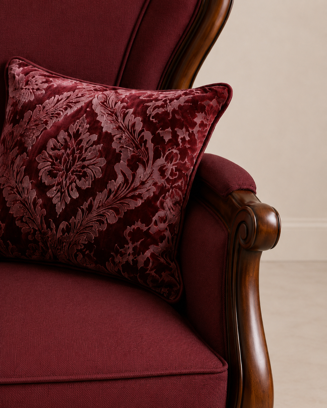 Classic Cane Back Lounge Accent Chair