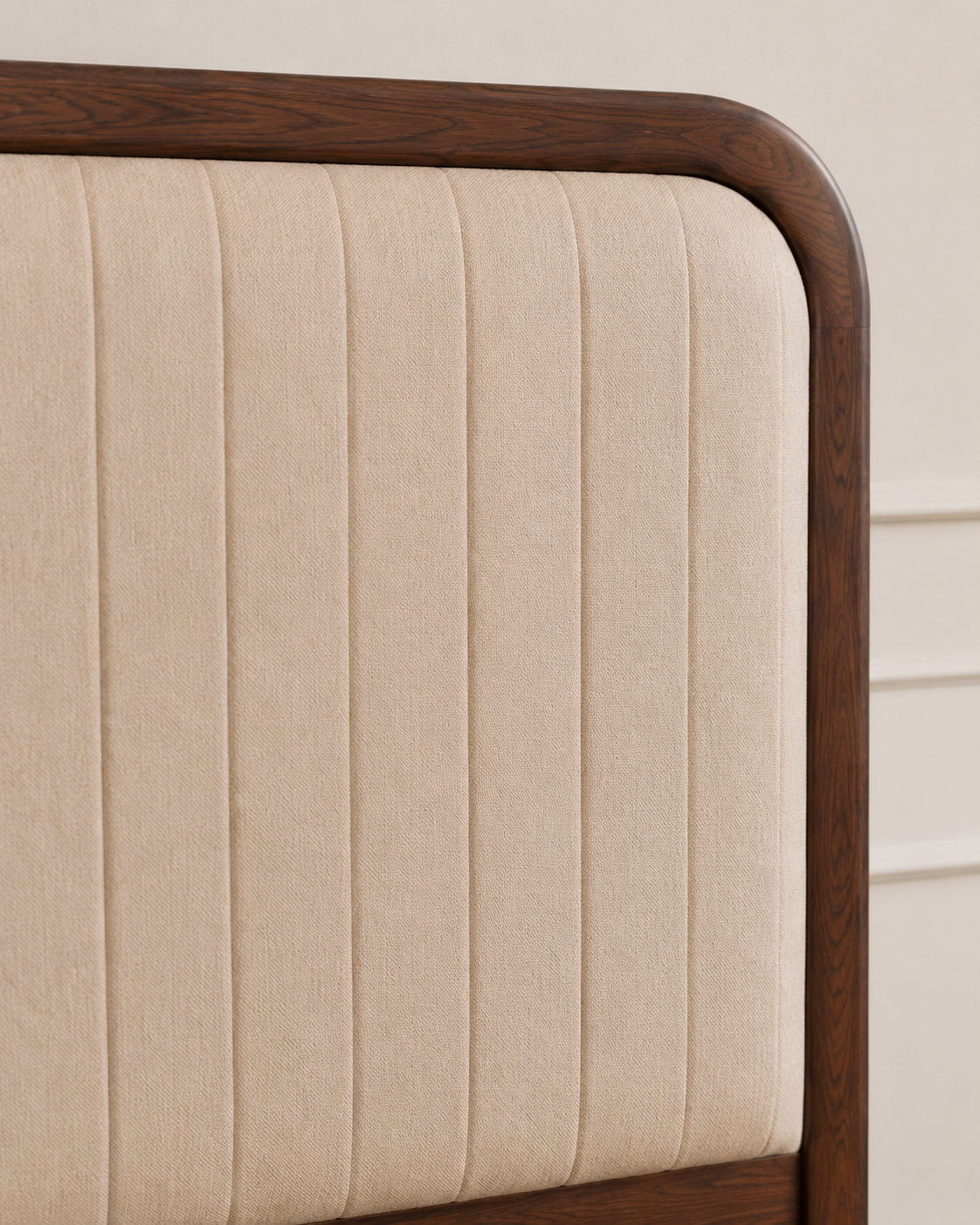 Regal Scalloped Upholstered Poster Bed