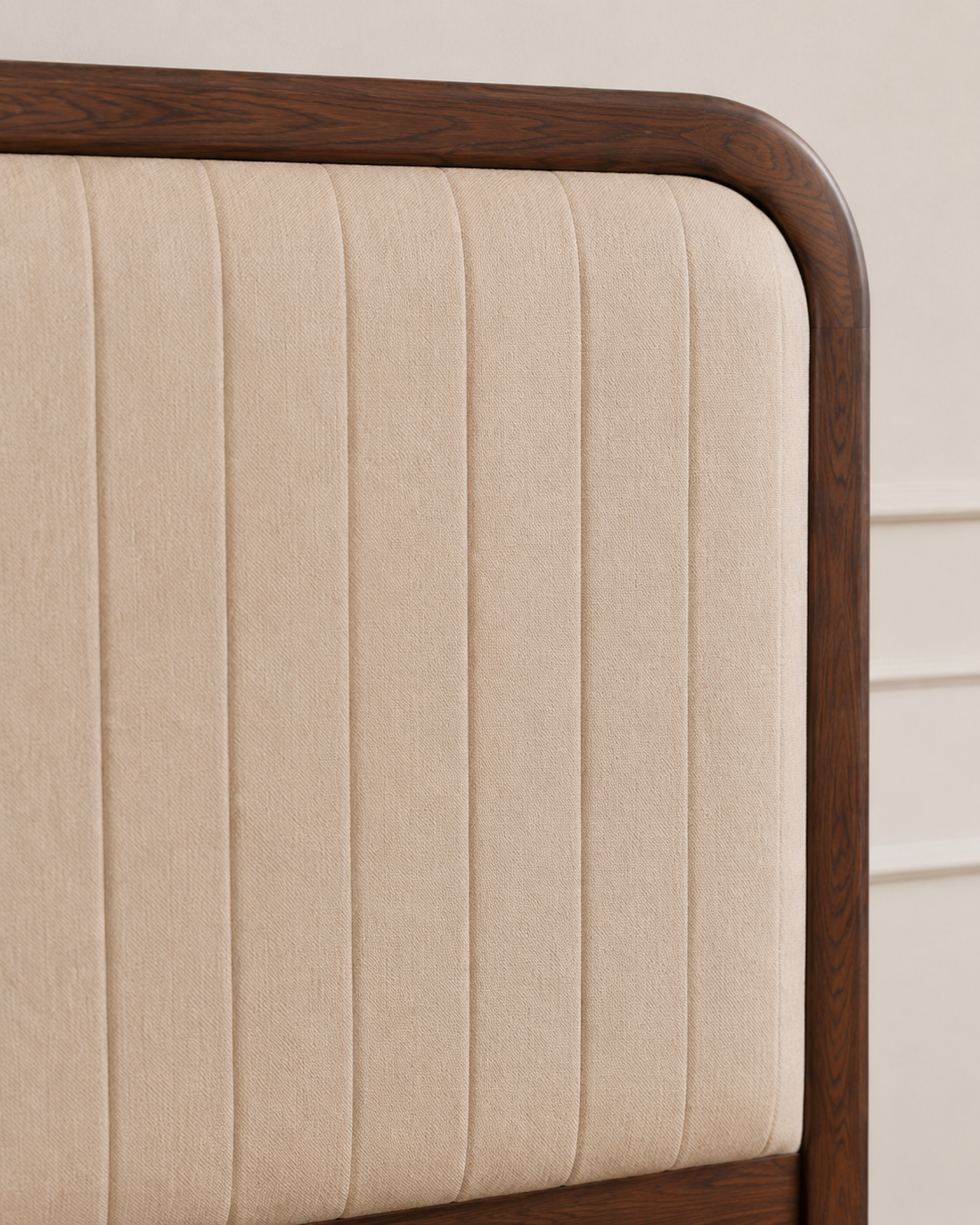 Regal Scalloped Upholstered Poster Bed