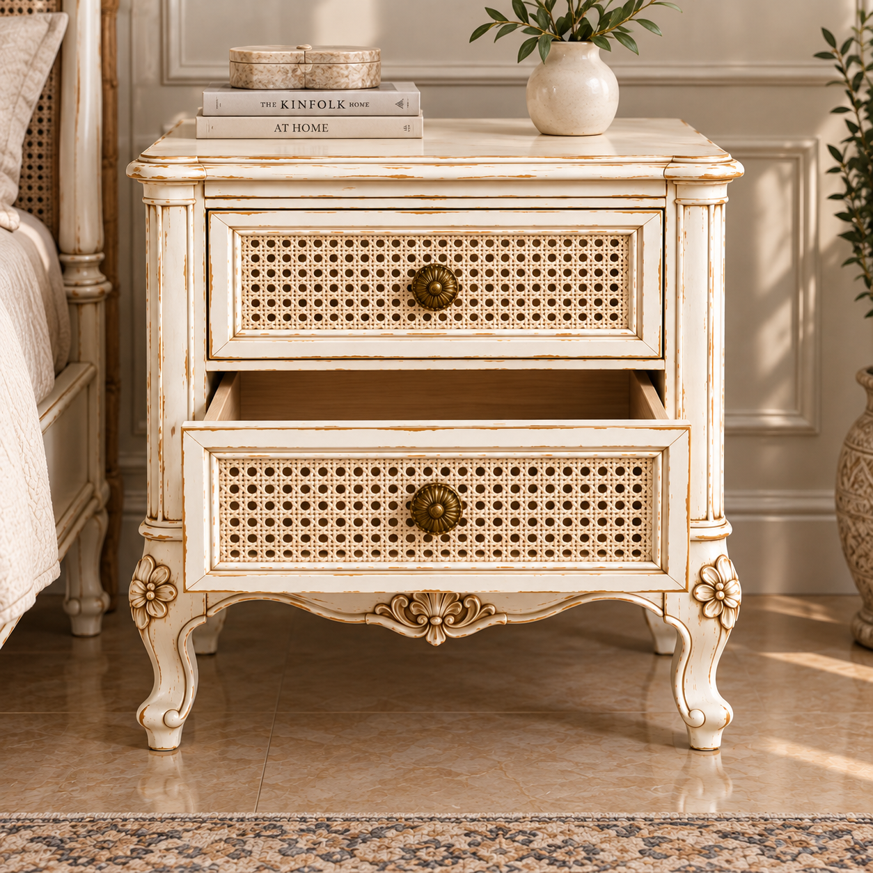 The Rajwara Cane Bedside