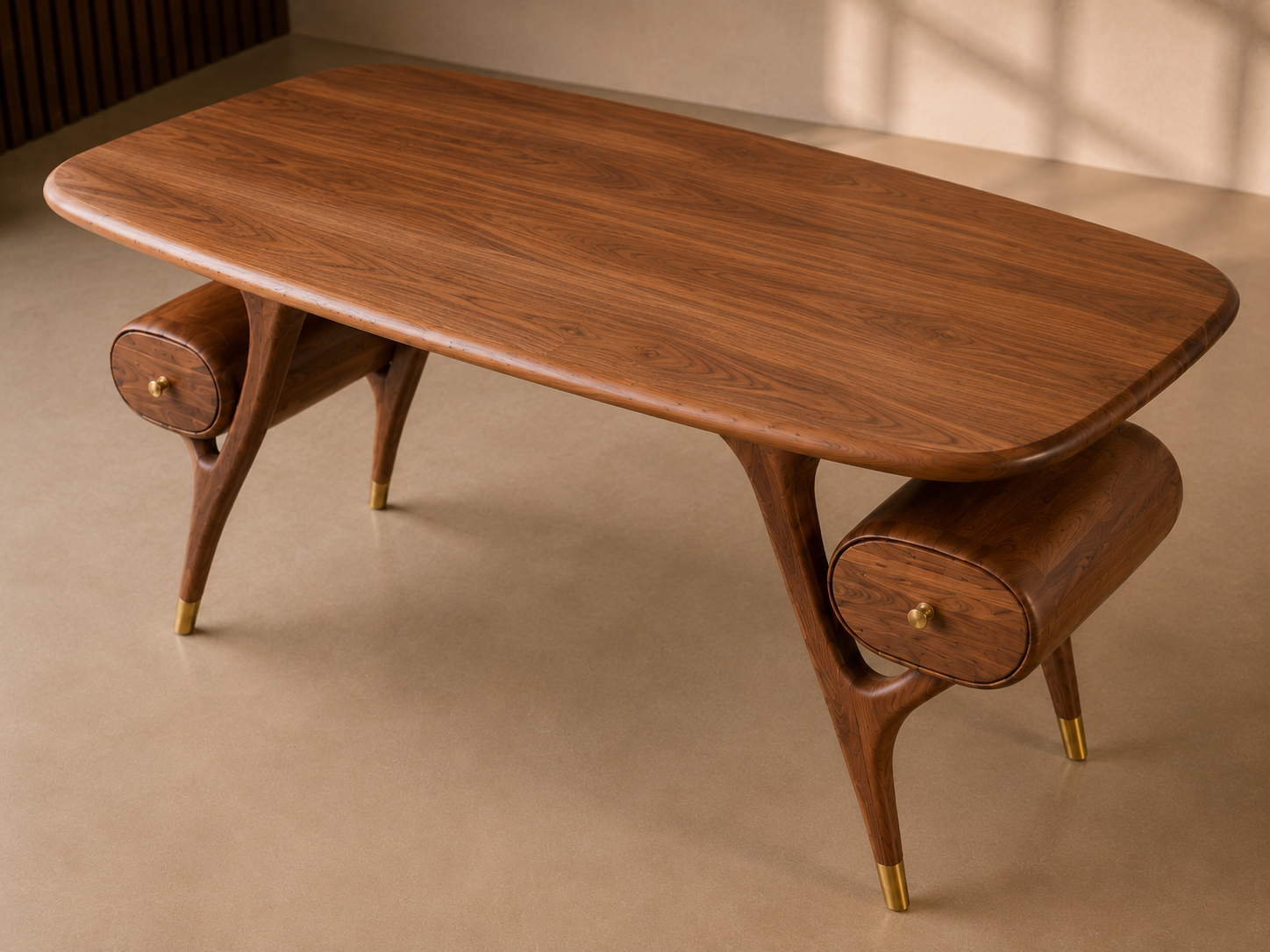 Solid Wood Oval Dining Table with Drawer Chairs