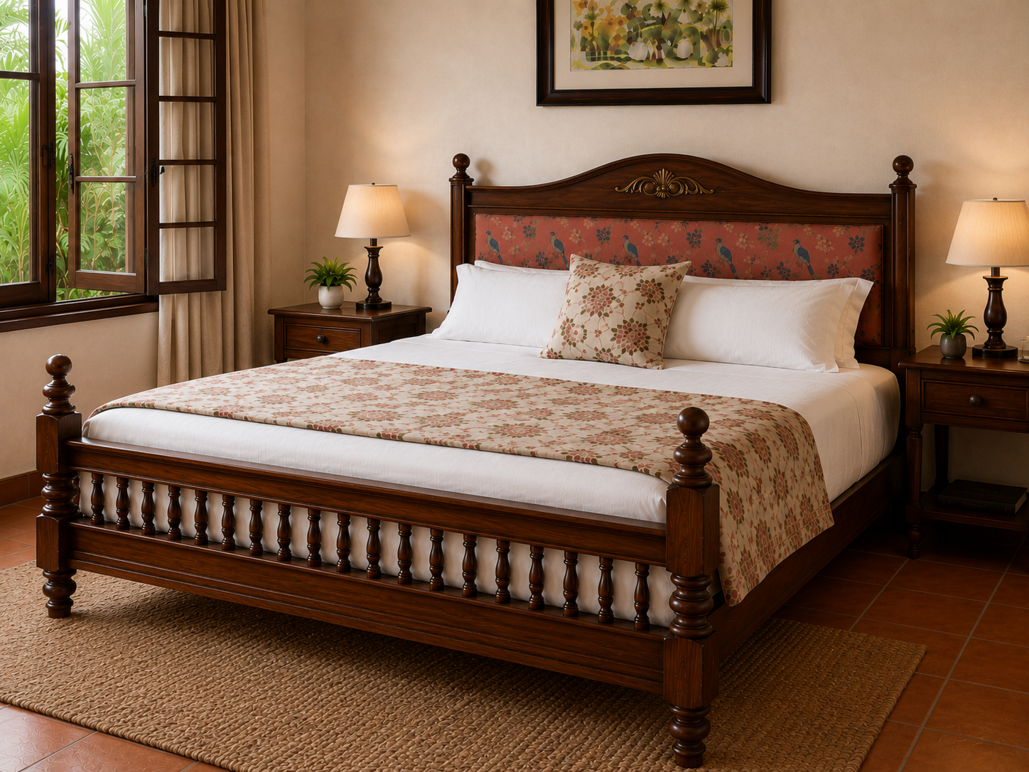 Regal Carved Spindle Poster Bed