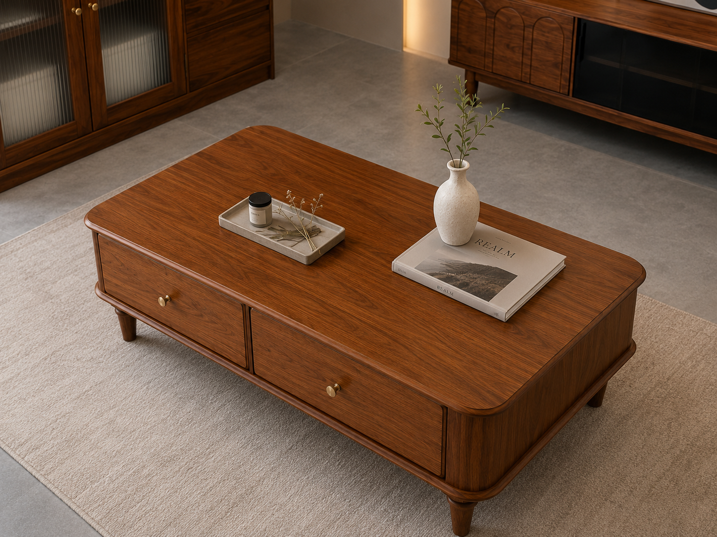 Verona Storage Solid Wood Coffee Table