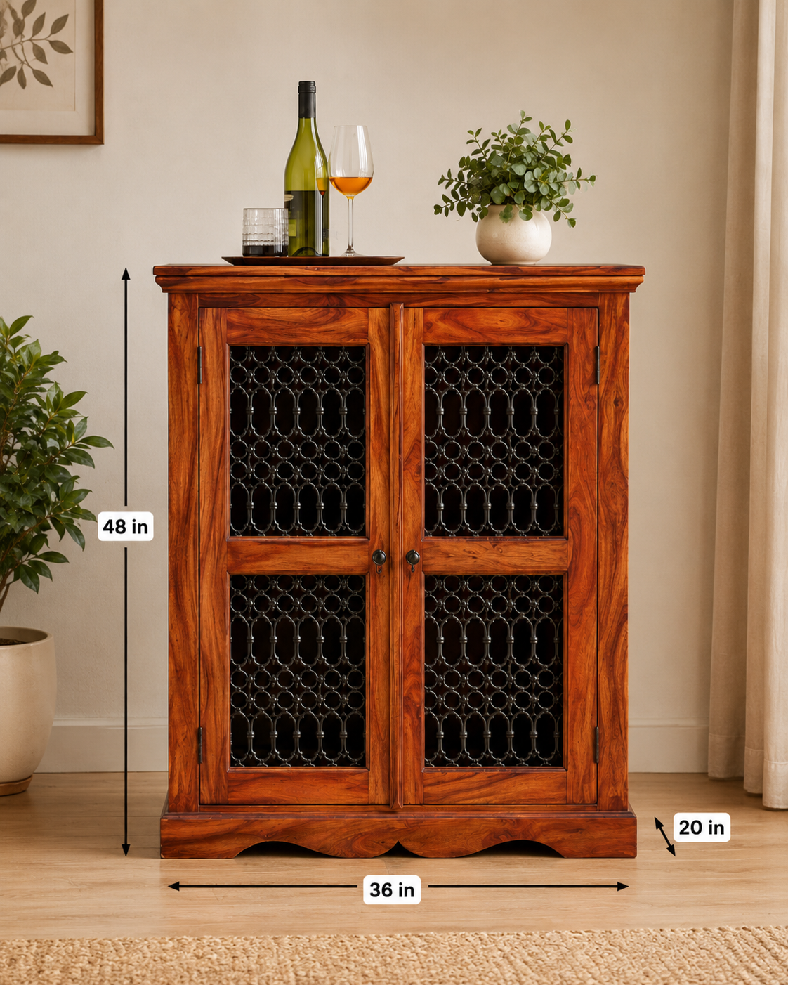 Heritage Solid Wood Crockery Cabinet