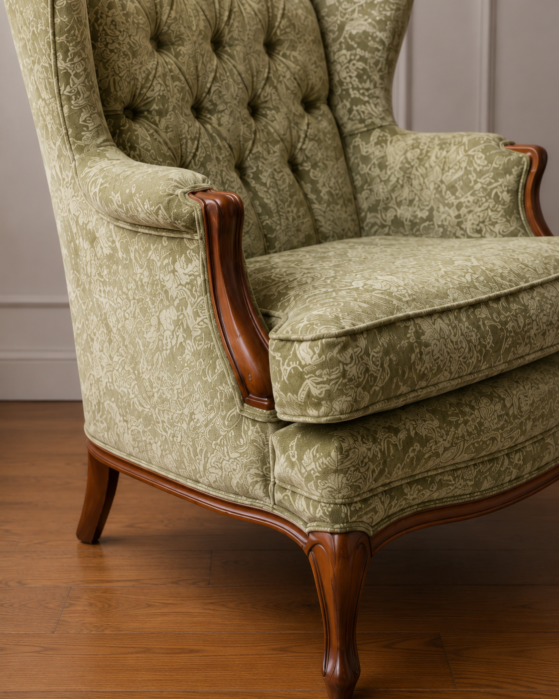 Classic Tufted Wingback Lounge Chair