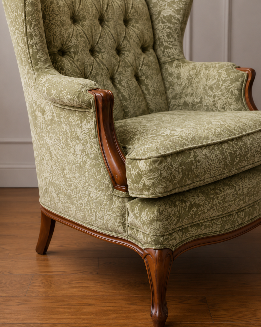 Classic Tufted Wingback Lounge Chair