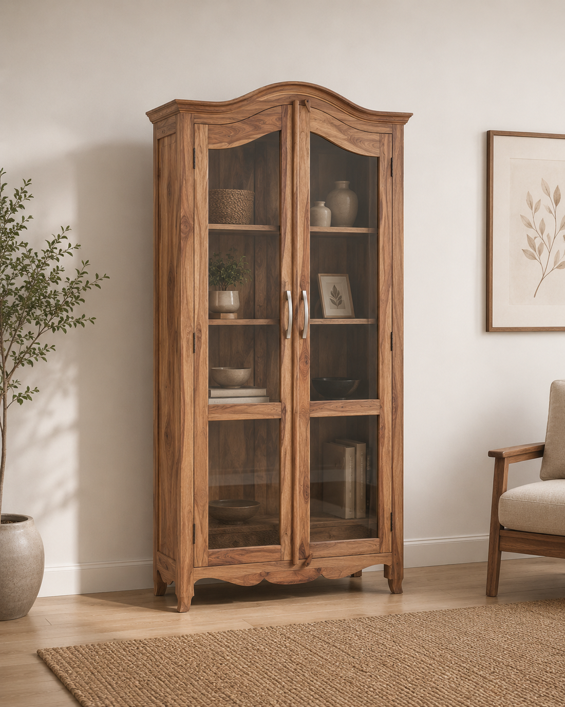 Classic Solid Wood Display Cabinet