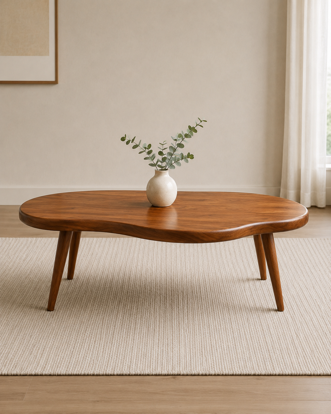 Pebble Edge Solid Wood Coffee Table