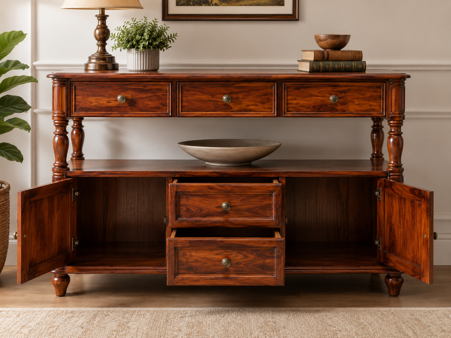 Regalia Heritage Solid Wood Console Cabinet