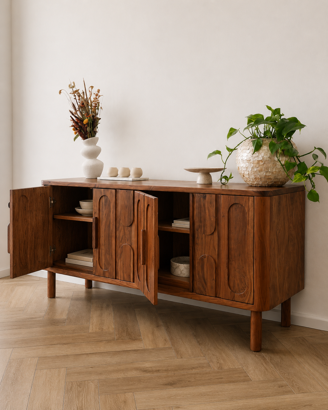Arlo Sculpted Solid Wood Sideboard