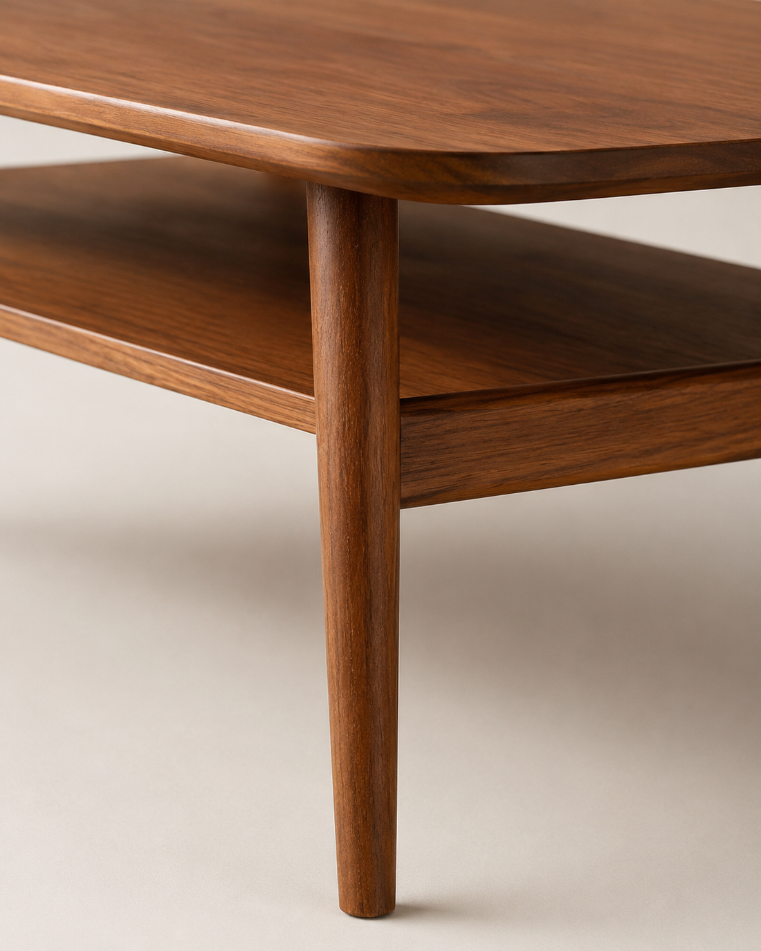 Nova Solid Wood Coffee Table with Open Shelf
