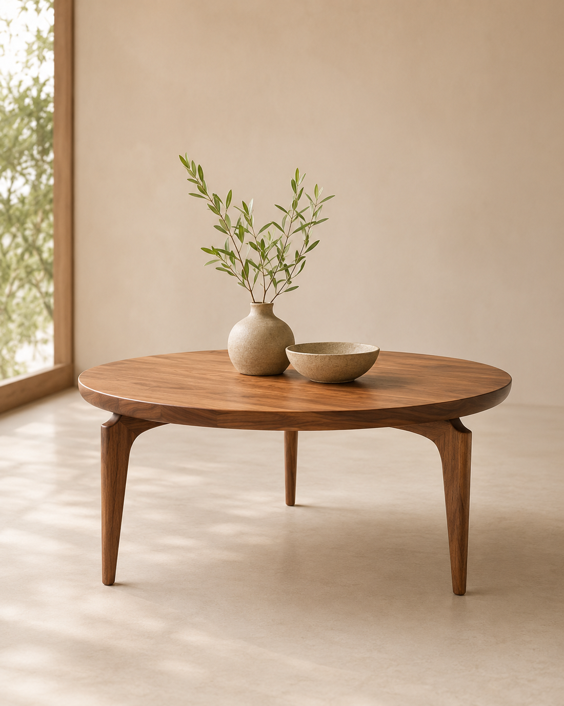 Oslo Round Solid Wood Coffee Table