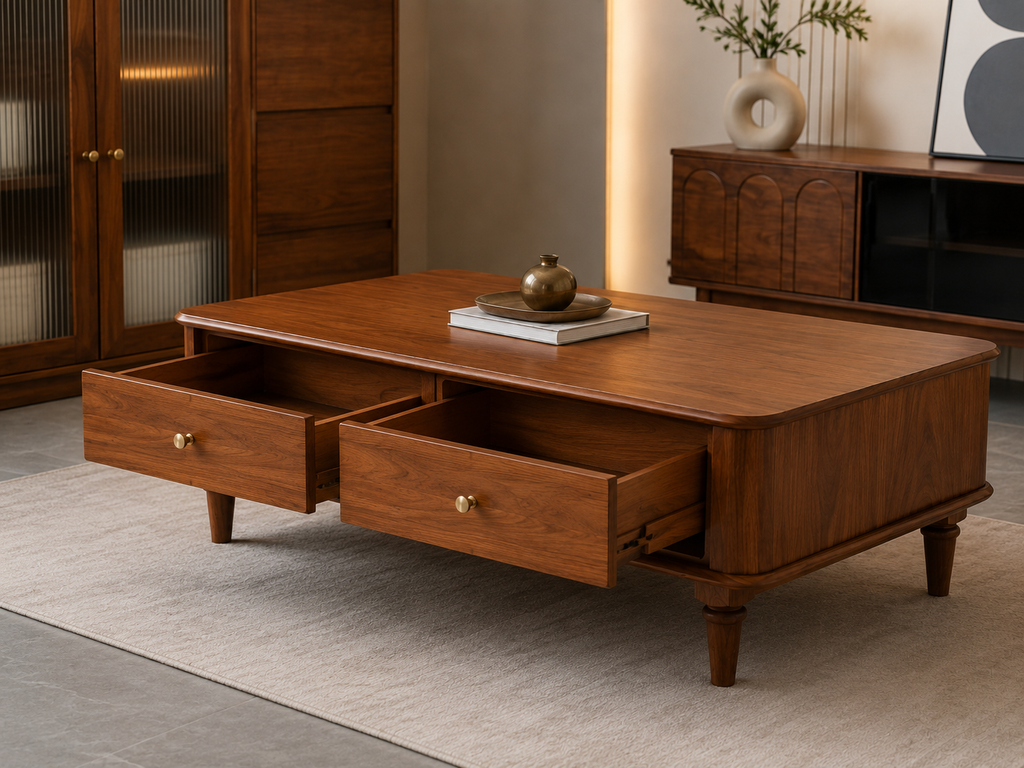 Verona Storage Solid Wood Coffee Table