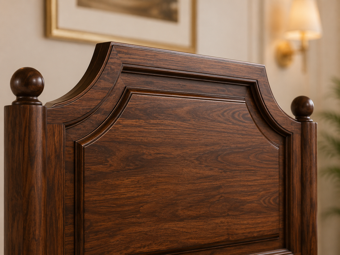 Heritage Solid Wood Single Bed with Paneled Headboard