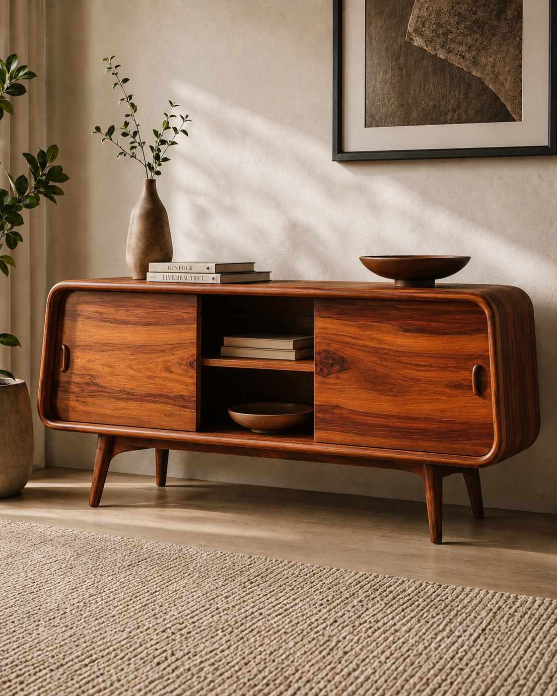 Nordic Curved TV Unit