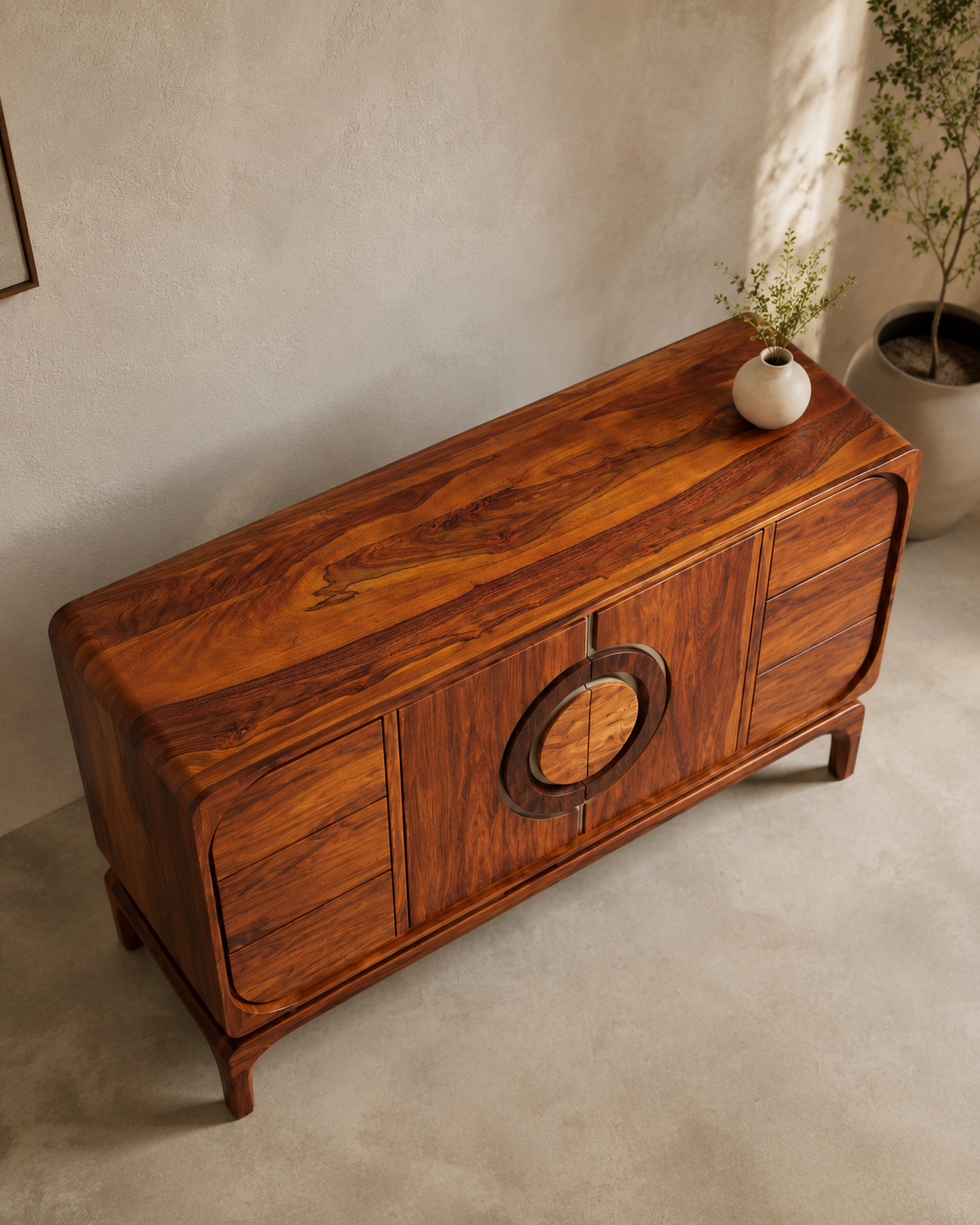 Nova Arc Solid Wood Sideboard