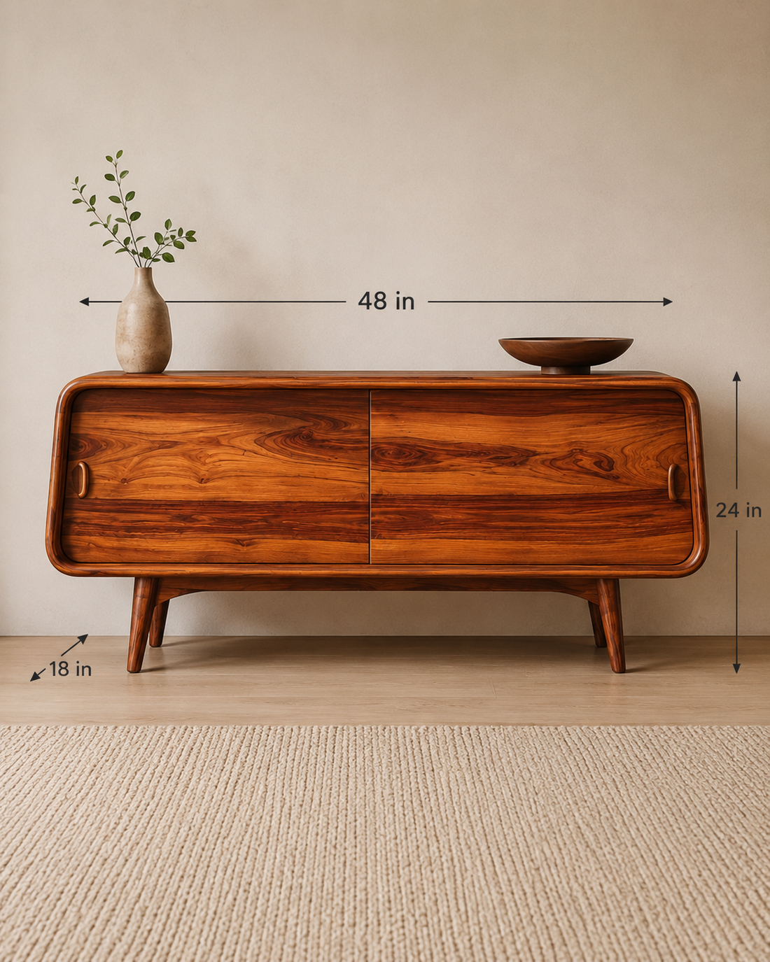 Nordic Curved TV Unit