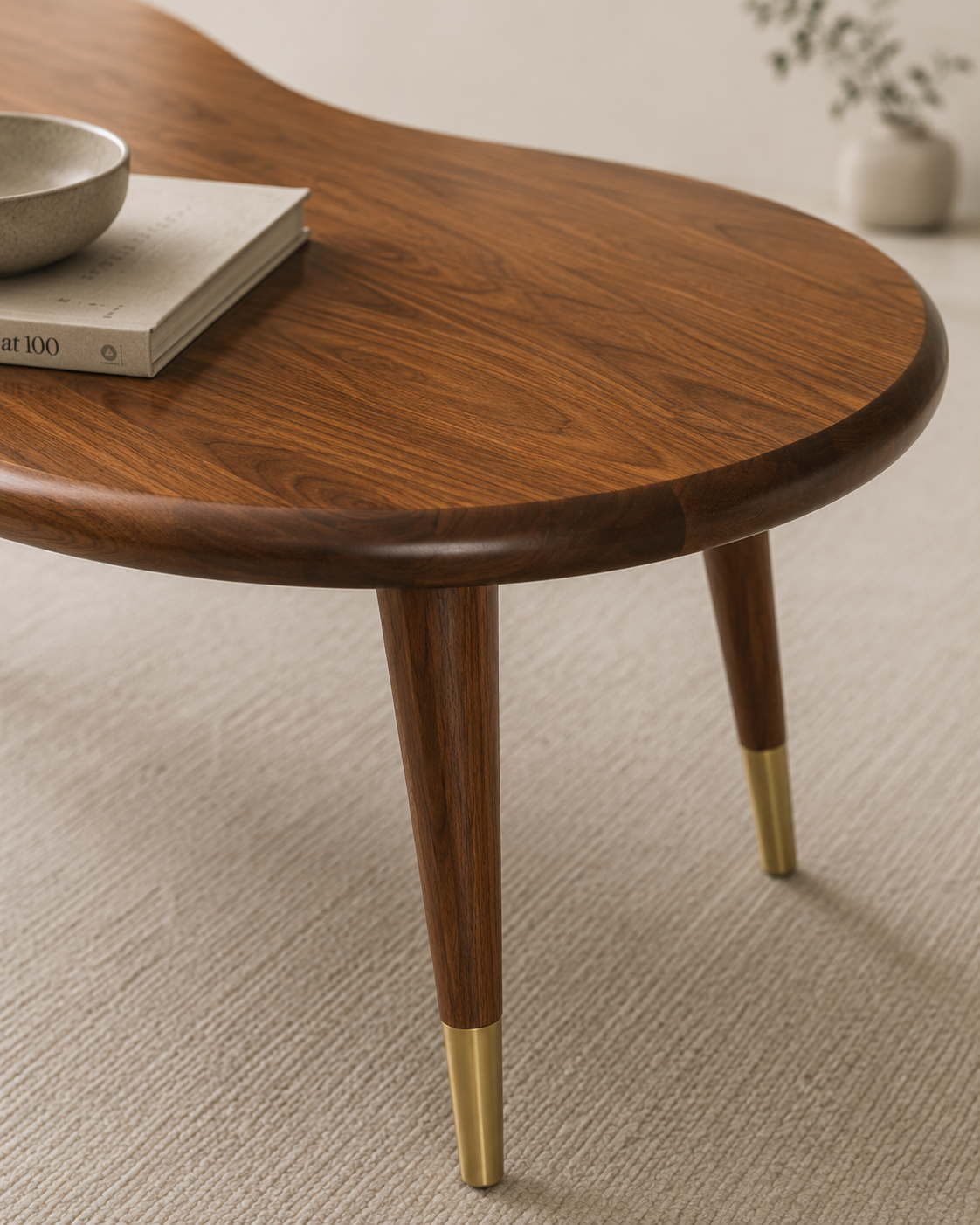 Pebble Edge Solid Wood Coffee Table
