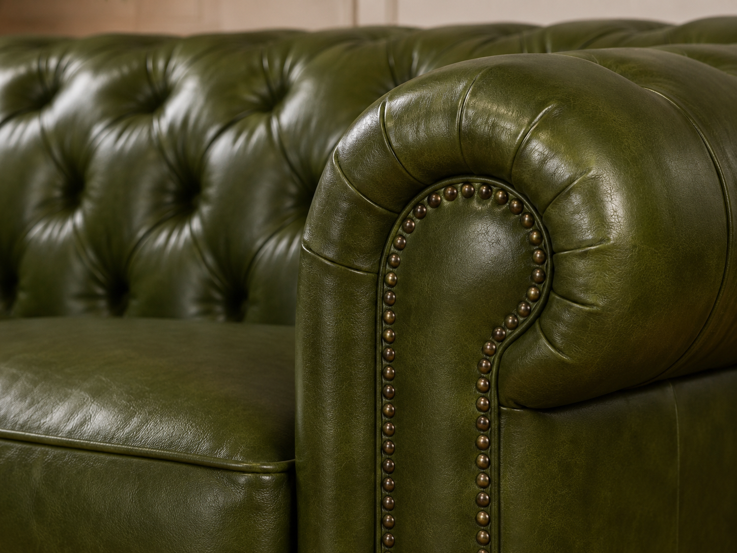 Luxury Chesterfield Leather Sofa Set (3+1+1)