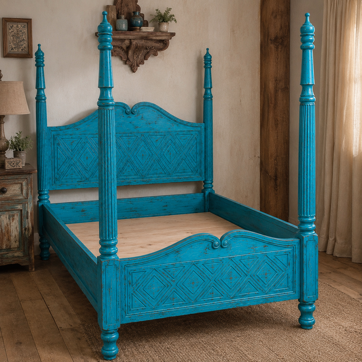 Azure Haven Four Poster Bed