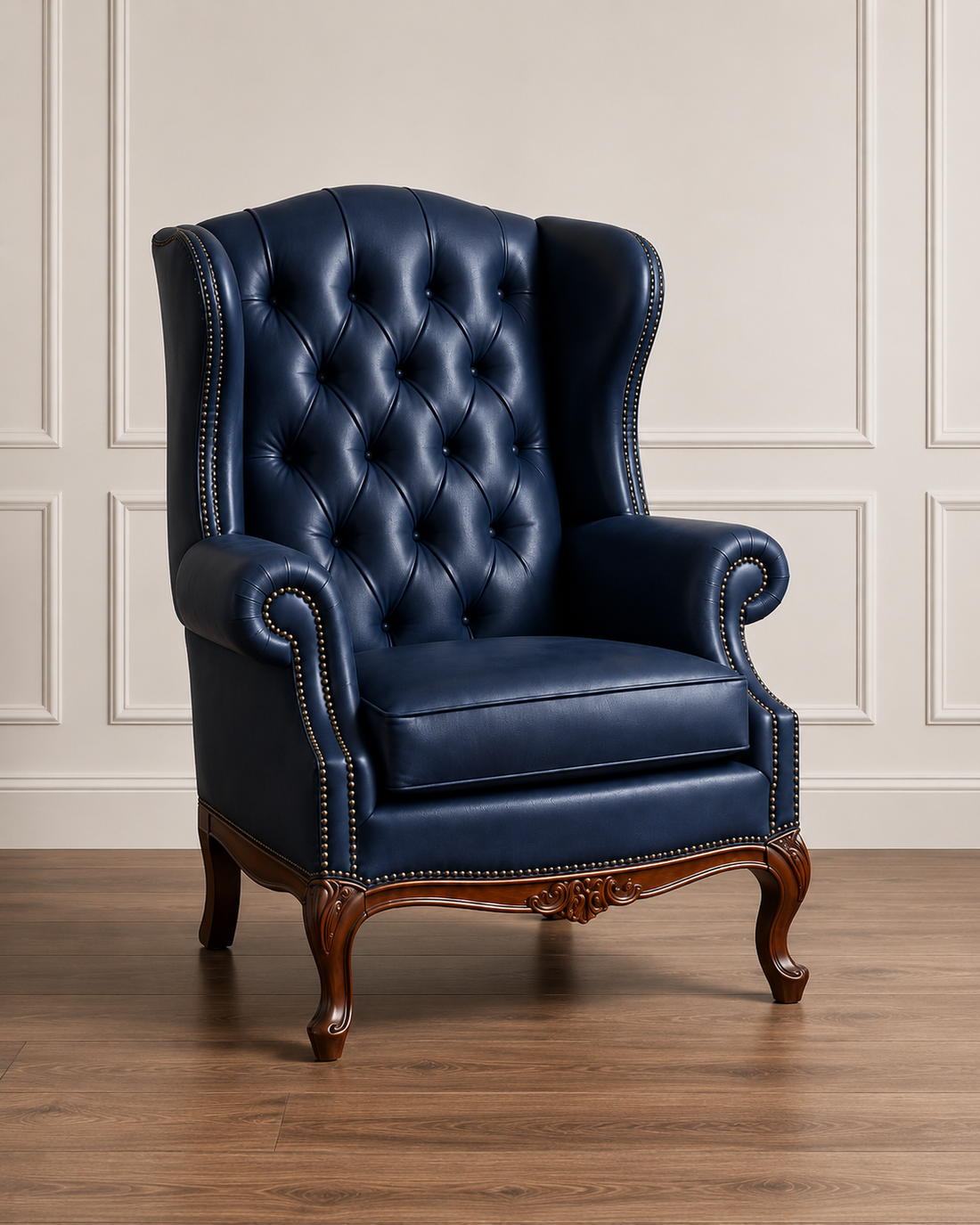 Classic Tufted Wingback Lounge Chair