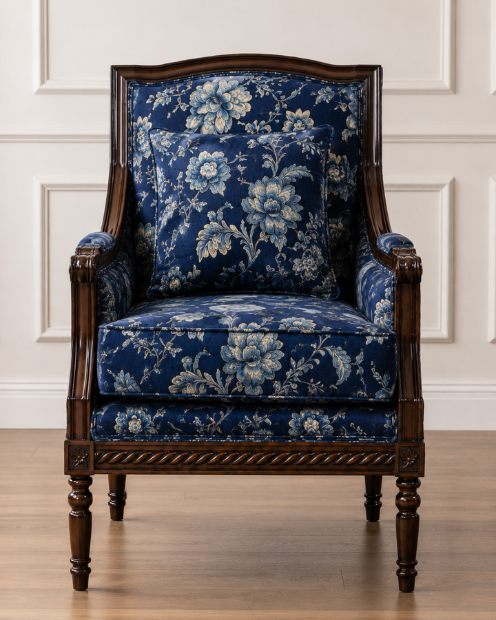 Heritage Floral Upholstered Lounge Chair